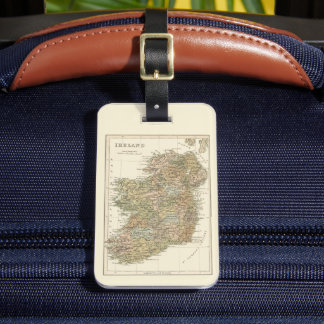 Vintage Map of Ireland 1862 Luggage Tag