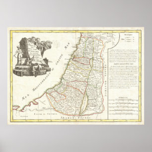 Vintage Map of Israel (1770) Poster