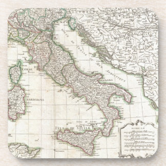 Vintage Map of Italy (1770) Coaster