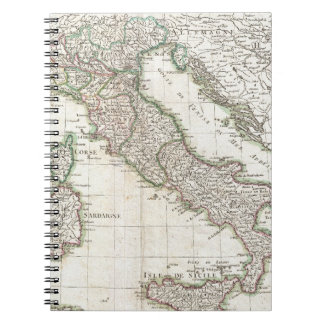 Vintage Map of Italy (1770) Notebook