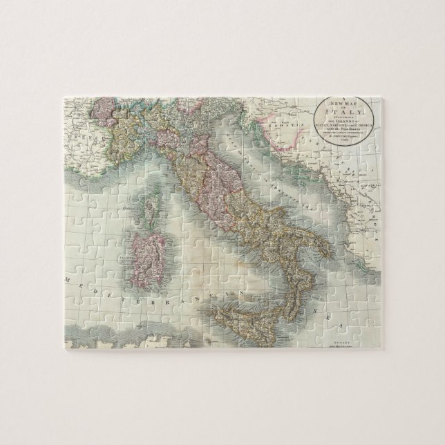 Vintage Map of Italy (1799) Jigsaw Puzzle (Horizontal)