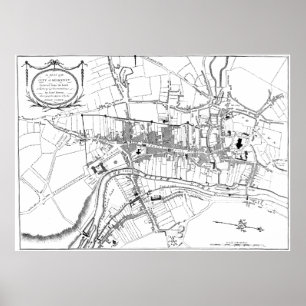 Vintage Map of Kilkenny Ireland (1780) Poster