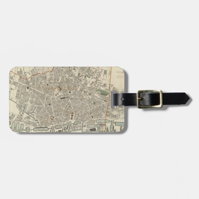 Vintage Map of Liverpool England (1836) Luggage Tag (Front Horizontal)