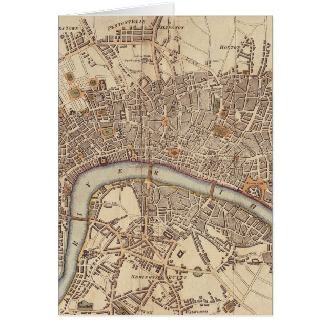 Vintage Map of London England (1807) (Front)