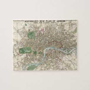 Vintage Map of London England (1853) Jigsaw Puzzle