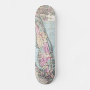Vintage Map of Long Island (1880) Skateboard