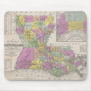 Vintage Map of Louisiana (1853) Mouse Pad