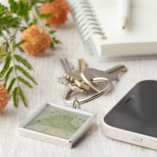 Vintage Map of Marthas Vineyard (1913) Key Ring