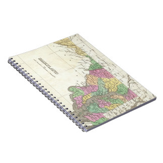 Vintage Map of Maryland (1827) Spiral Notebook