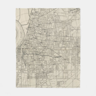 Vintage Map of Memphis Tennessee (1911) Fleece Blanket