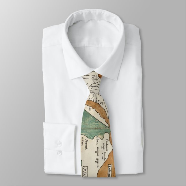 Vintage Map of Mesopotamia (1482) Tie (Tied)