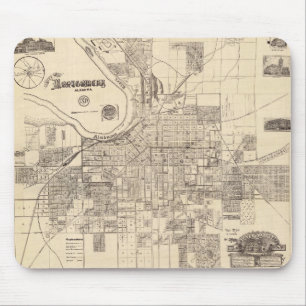 Vintage Map of Montgomery, Alabama (1899) Mouse Pad