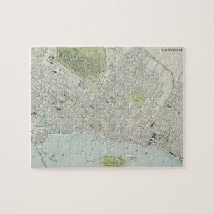 Vintage Map of Montreal (1901) Jigsaw Puzzle