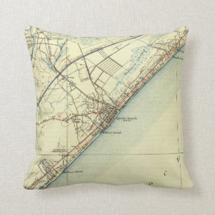 Vintage Map of Myrtle Beach South Carolina (1940) Cushion