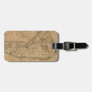 Vintage Map of Nantucket (1869) Luggage Tag