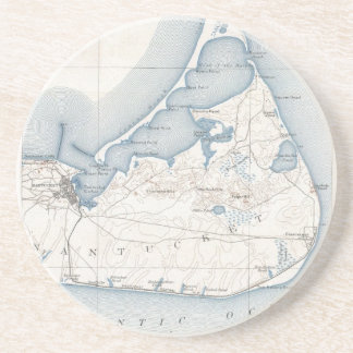 Vintage Map of Nantucket (1919) Coaster