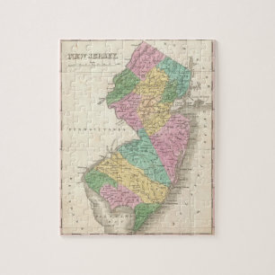 Vintage Map of New Jersey (1827) Jigsaw Puzzle