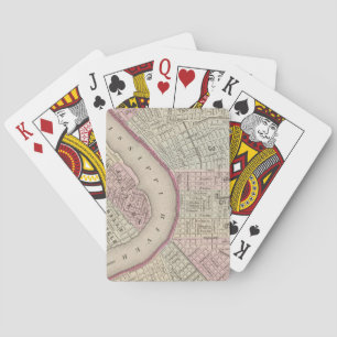 Vintage Map of New Orleans (1880) Playing Cards
