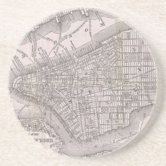 Vintage Map of New York City (1886) Coaster
