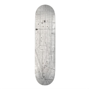Vintage Map of New York City (1911) Skateboard