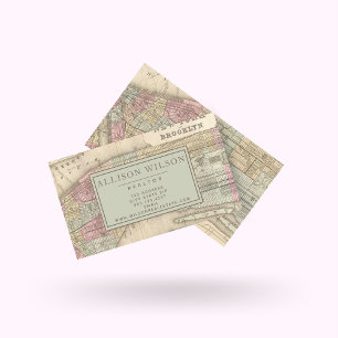 Vintage Map of New York City - Personalised Business Card