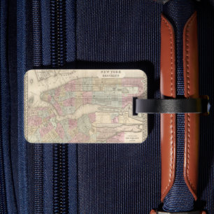 Vintage Map of New York City - Personalised Luggage Tag