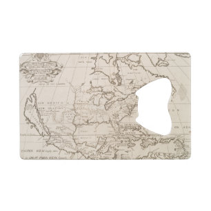Vintage Map of North America (1719)