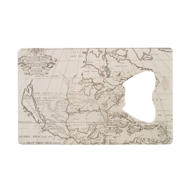 Vintage Map of North America (1719) (Back Horizontal)