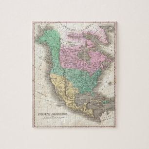 Vintage Map of North America (1827) Jigsaw Puzzle