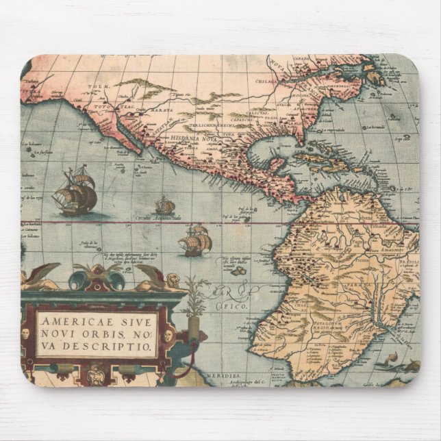 Vintage Map of North America Mouse Pad (Front)