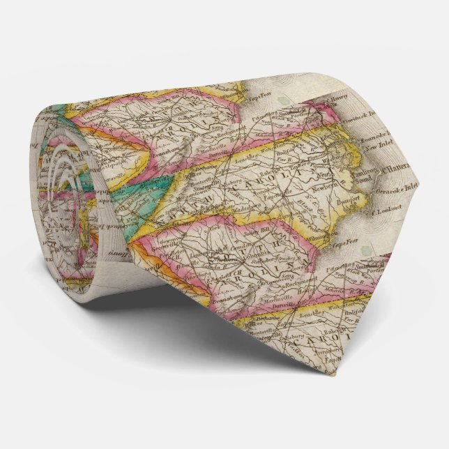 Vintage Map of North Carolina (1822) Tie (Rolled)