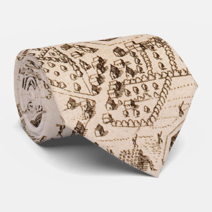 Vintage Map of Nuremberg Germany (1642) Tie