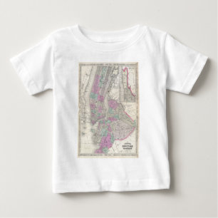 Vintage Map of NYC and Brooklyn (1866) Baby T-Shirt