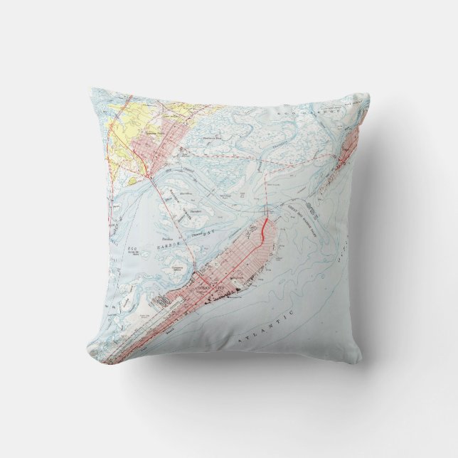 Vintage Map of Ocean City NJ (1952) Cushion (Front)