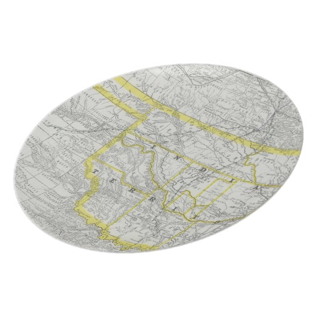 Vintage Map of Oklahoma (1889) Plate (Left Side)