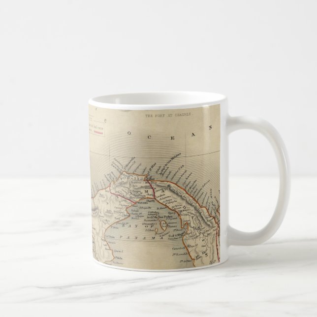 Vintage Map of Panama (1851) Coffee Mug (Right)
