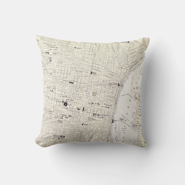 Vintage Map of Philadelphia (1885) Cushion (Front)