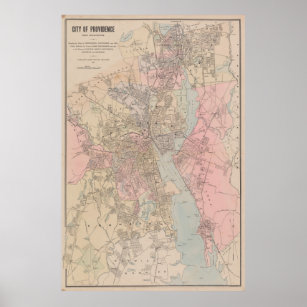Vintage Map of Providence Rhode Island (1901) Poster