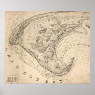 Vintage Map of Provincetown (1836) Poster