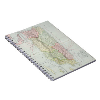 Vintage Map of Puerto Rico (1901) Notebook