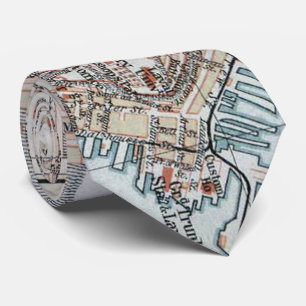 Vintage Map of Quebec City (1894) Tie