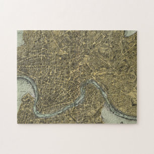 Vintage Map of Rome Italy (1716) Jigsaw Puzzle