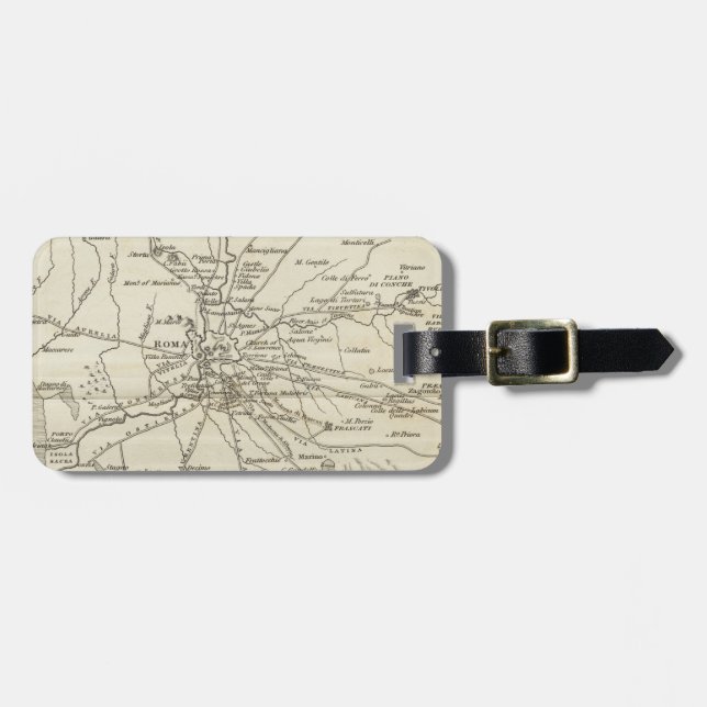 Vintage Map of Rome Italy (1821) Luggage Tag (Front Horizontal)