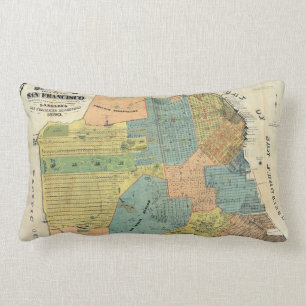 Vintage Map of San Francisco (1890) Lumbar Cushion