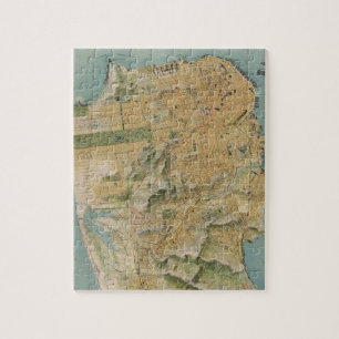 Vintage Map of San Francisco (1915) Jigsaw Puzzle