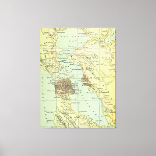 Vintage Map of San Francisco California (1905) Canvas Print
