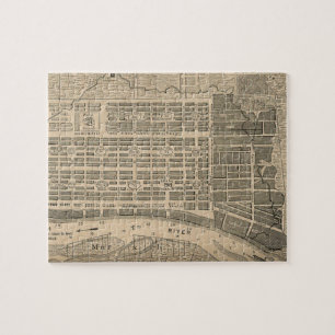 Vintage Map of Savannah Georgia (1818) Jigsaw Puzzle