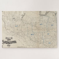 Vintage Map of Somerville MA (1910)