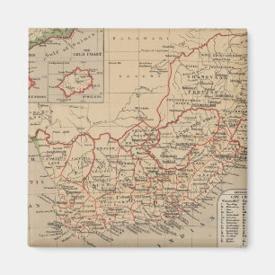 Vintage Map of South Africa (1880) Magnet