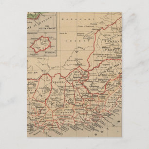 Vintage Map of South Africa (1880) Postcard